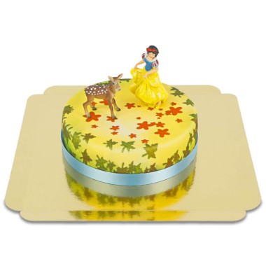 Figurine Blanche-Neige® sur son gâteau prairie