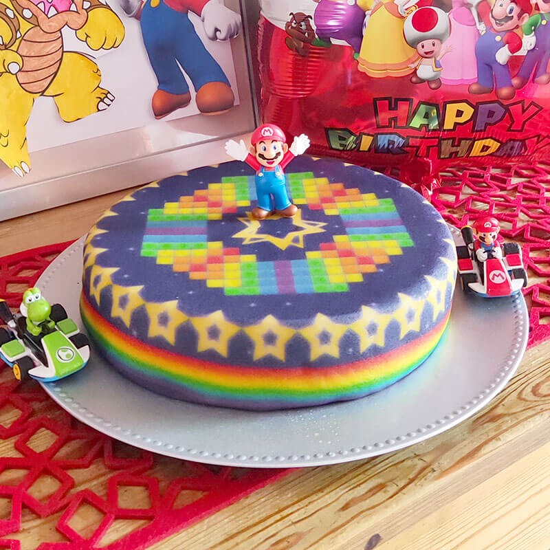 Déco Super Mario pour table d'anniversaire