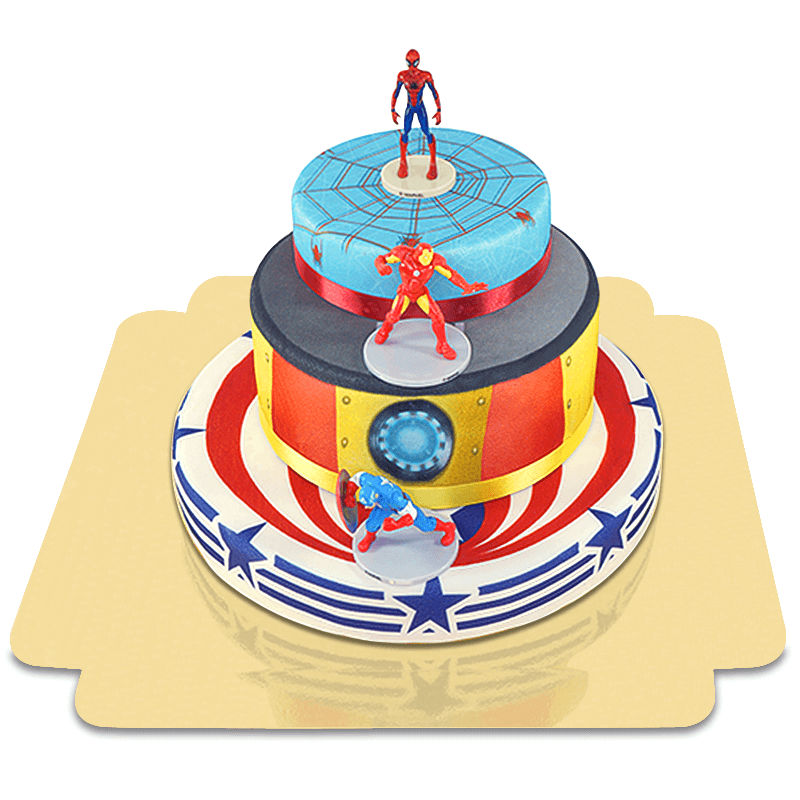 Les Avengers sur gâteau à étages