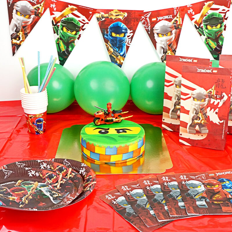 Kit de décorations de fête d'anniversaire sur le thème Ninjago