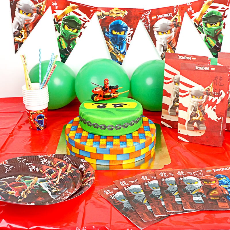 Kit d'anniversaire Lego Ninjago (gâteau inclus) 🍰